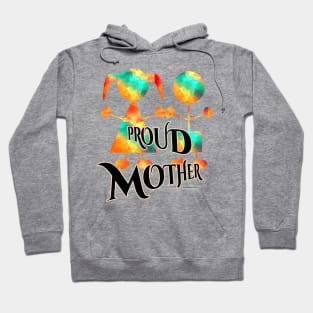 Proud Mother Typographic Bold Colors Hoodie